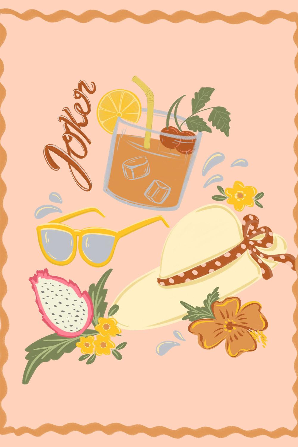 Tropical Summer Vibes-by-Nikita Jariwala-wall-art-print-canvas-poster-framed-Gioia