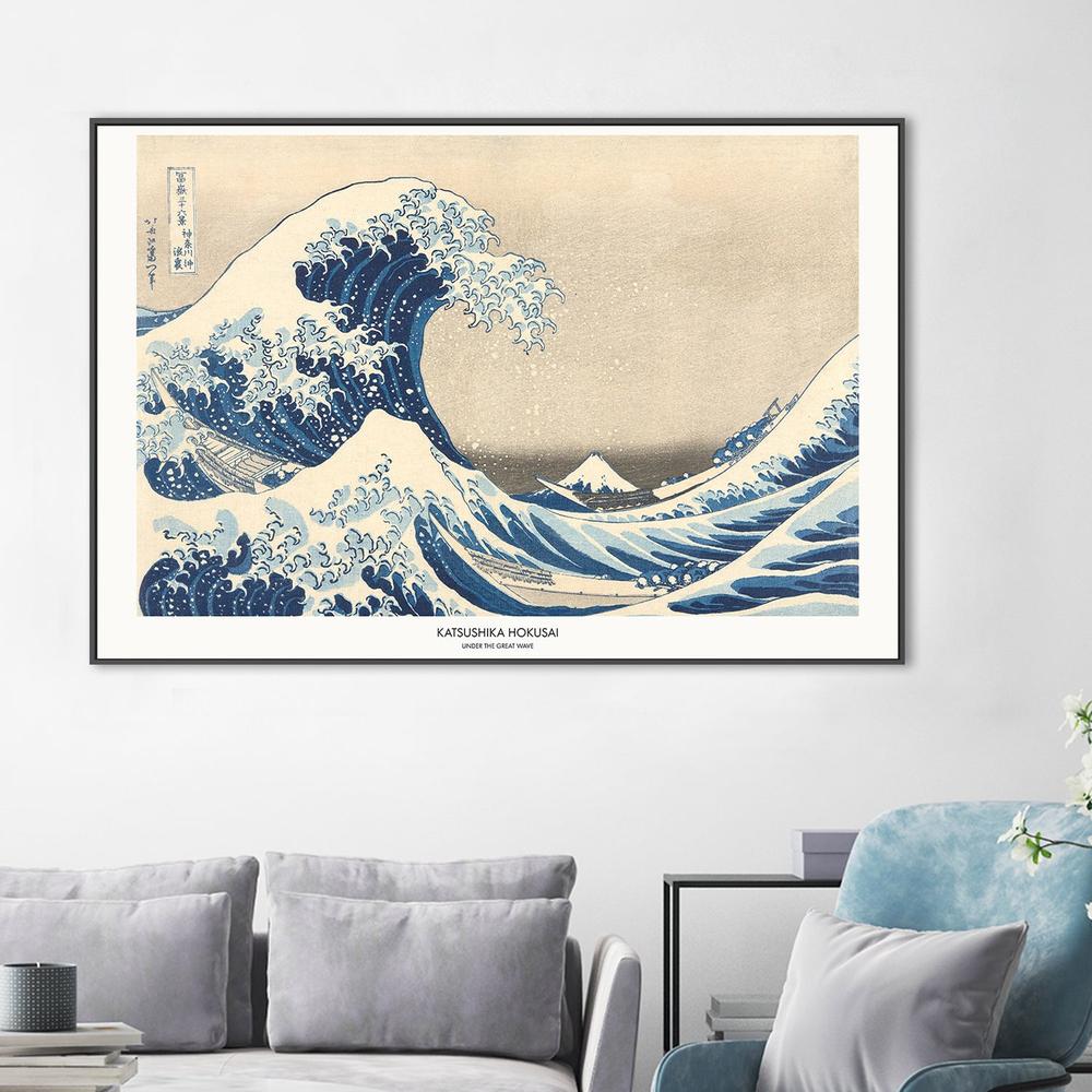 Under The Great Wave-by-Katsushika Hokusai-wall-art-print-canvas-poster-framed-Gioia