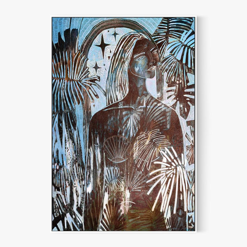 Unveil, Blue Tone-by-Amanda Skye-wall-art-print-canvas-poster-framed-Gioia