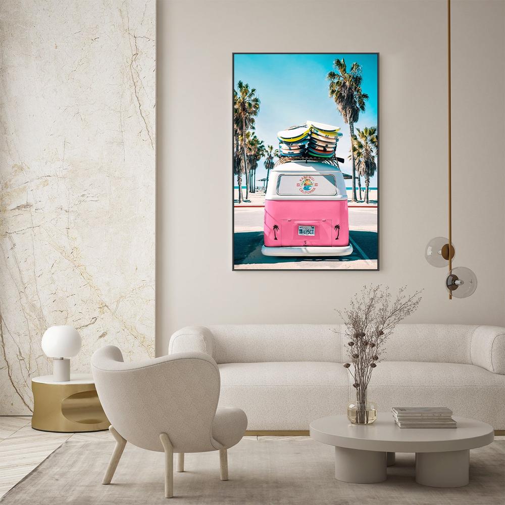Van Life in Pink-by-Gal Pittel-wall-art-print-canvas-poster-framed-Gioia