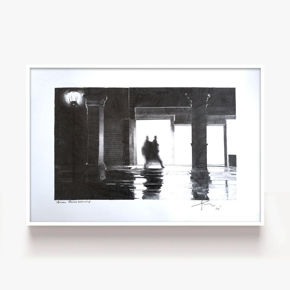 Venice Rainy Evening-by-Nigel Bailey Original Art-wall-art-print-canvas-poster-framed-Gioia
