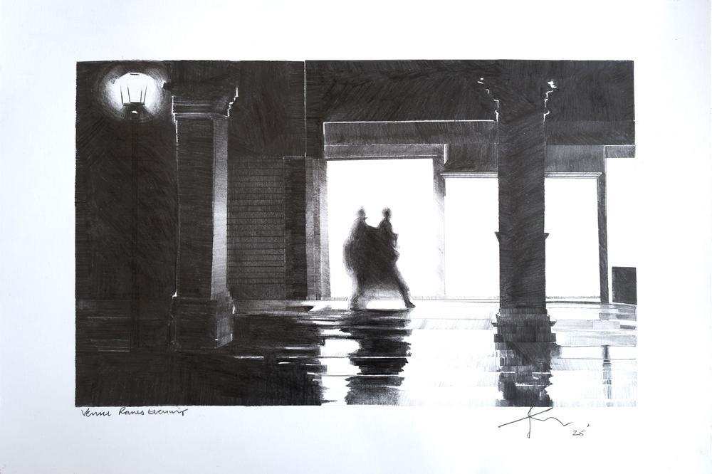 Venice Rainy Evening-by-Nigel Bailey Original Art-wall-art-print-canvas-poster-framed-Gioia