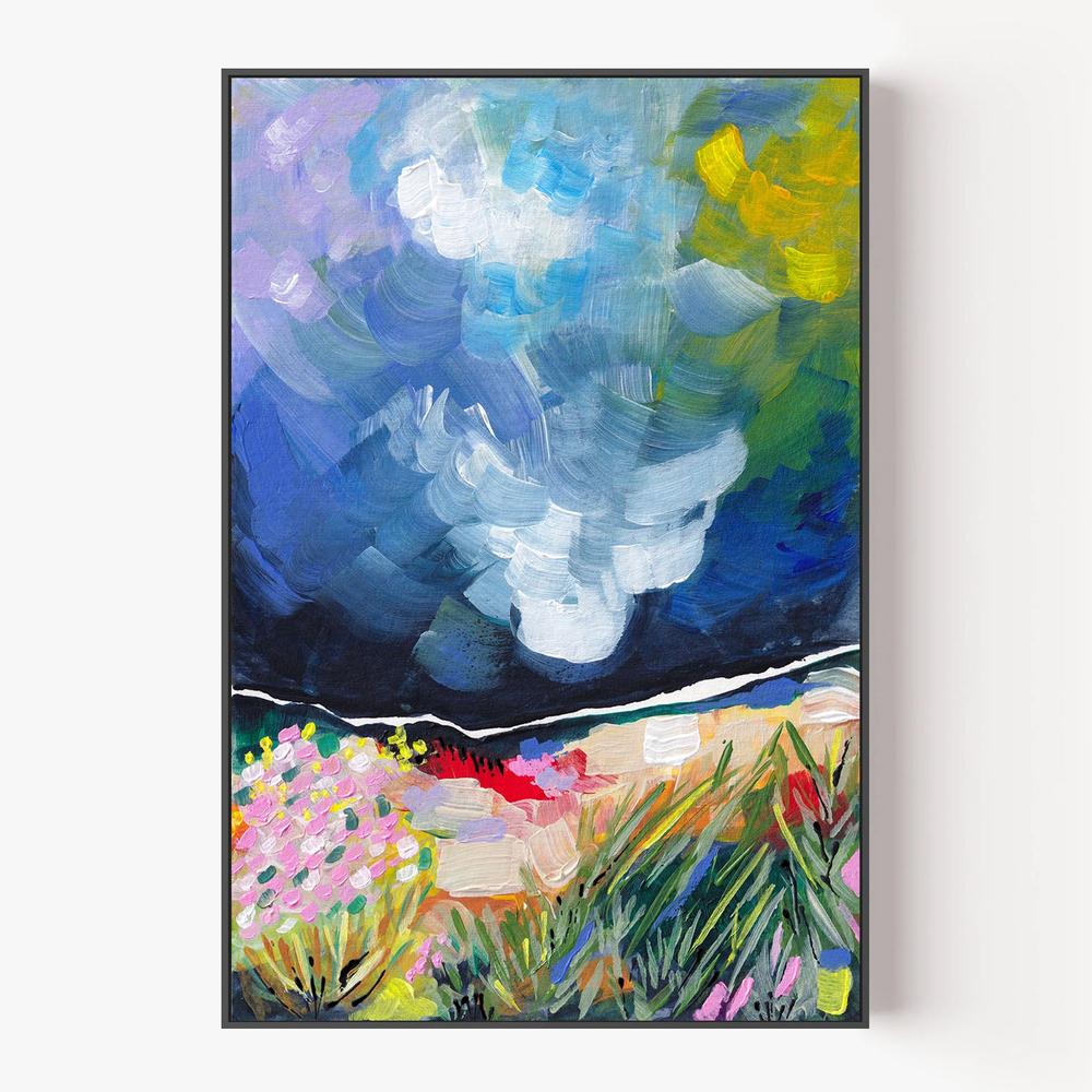 Vibrant Abstract Field Sky-by-Dirkie Nell-wall-art-print-canvas-poster-framed-Gioia