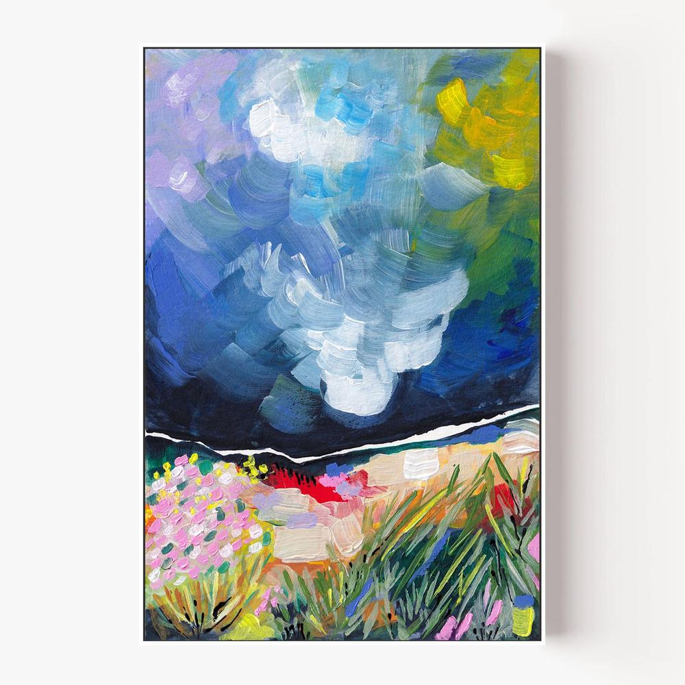 Vibrant Abstract Field Sky-by-Dirkie Nell-wall-art-print-canvas-poster-framed-Gioia