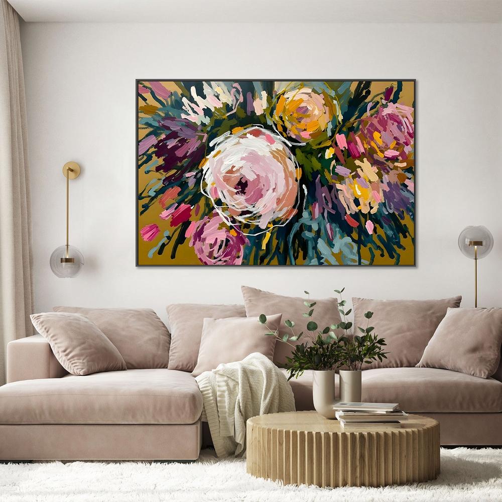 Vibrant Abstract Flowers-by-Edie-wall-art-print-canvas-poster-framed-Gioia