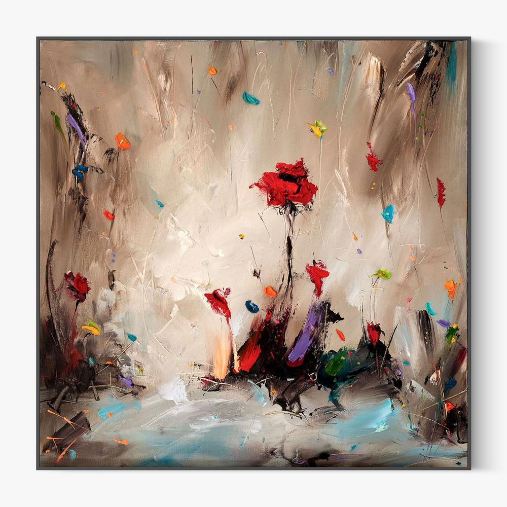 Vibrant Abstract Flowers-by-Stanislav Lazarov-wall-art-print-canvas-poster-framed-Gioia