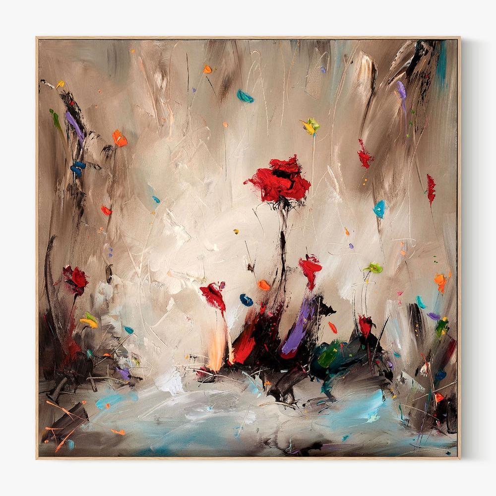 Vibrant Abstract Flowers-by-Stanislav Lazarov-wall-art-print-canvas-poster-framed-Gioia
