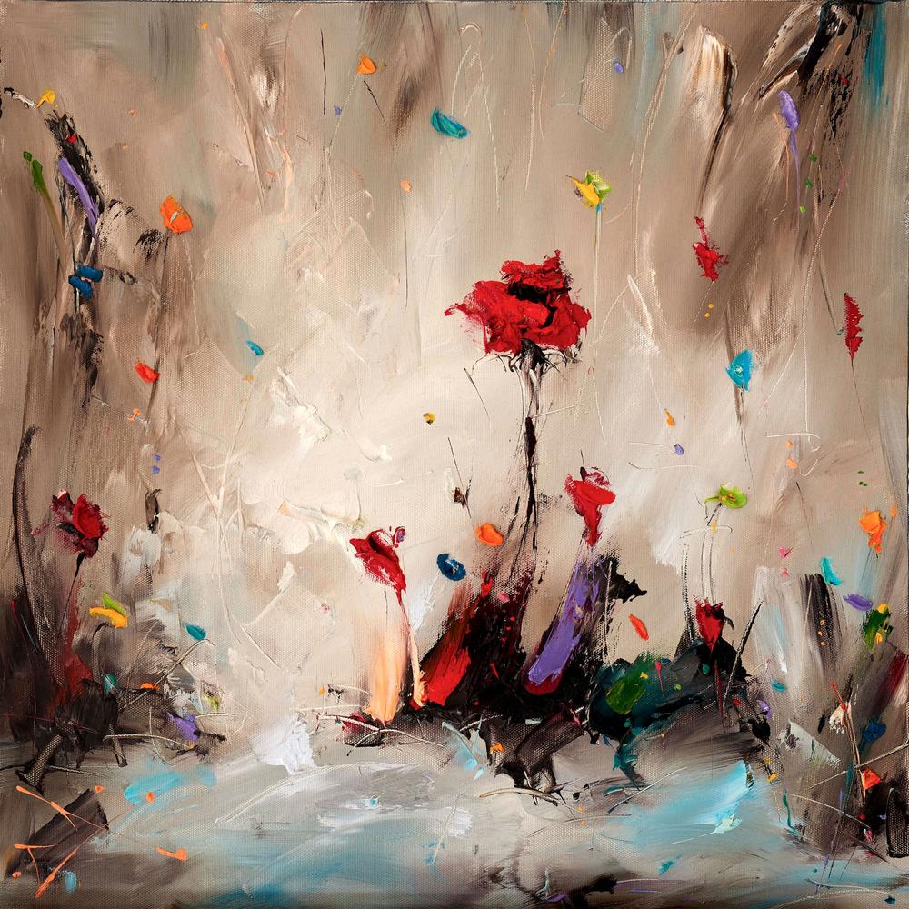 Vibrant Abstract Flowers-by-Stanislav Lazarov-wall-art-print-canvas-poster-framed-Gioia