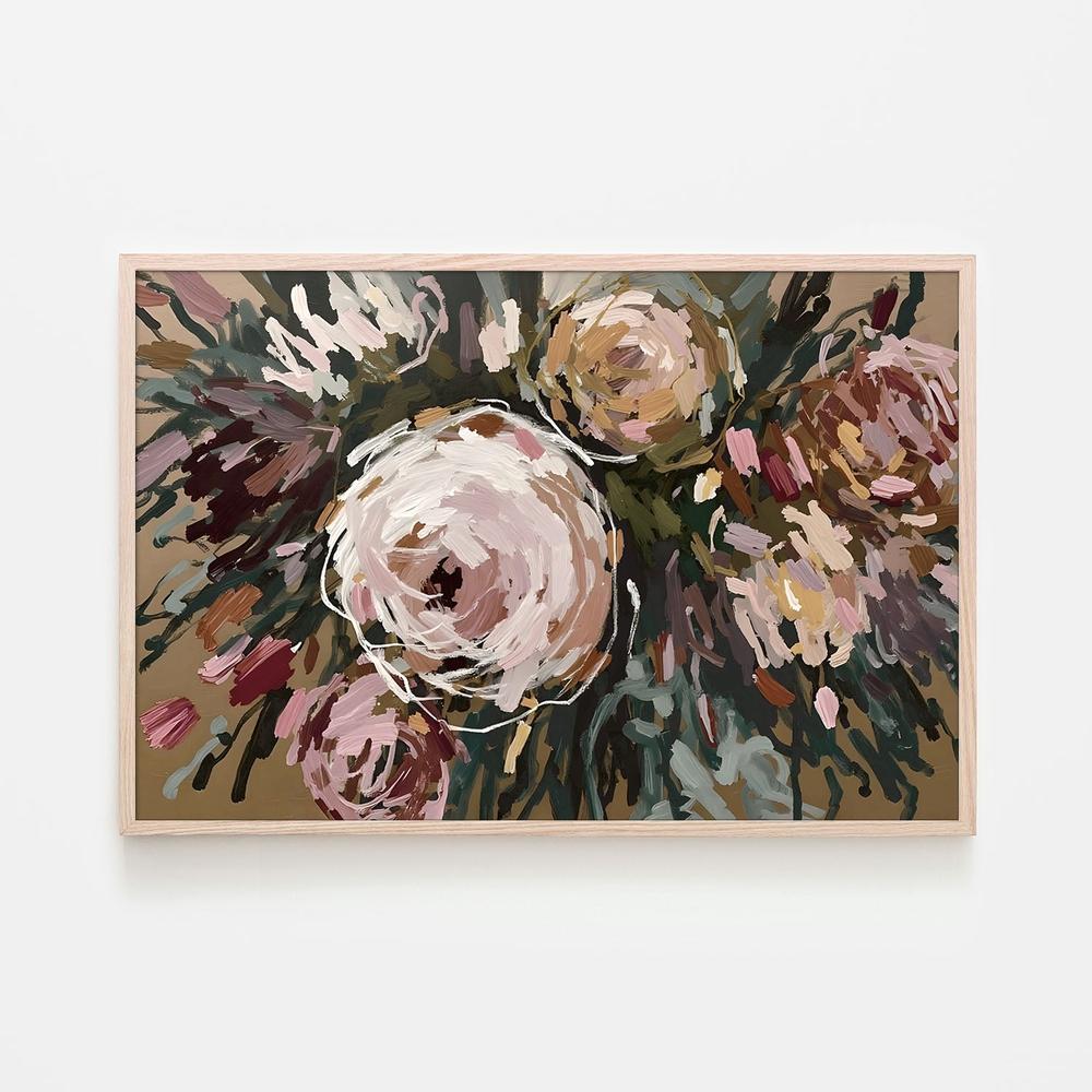 Vibrant Abstract Flowers, Style A-by-Edie-wall-art-print-canvas-poster-framed-Gioia