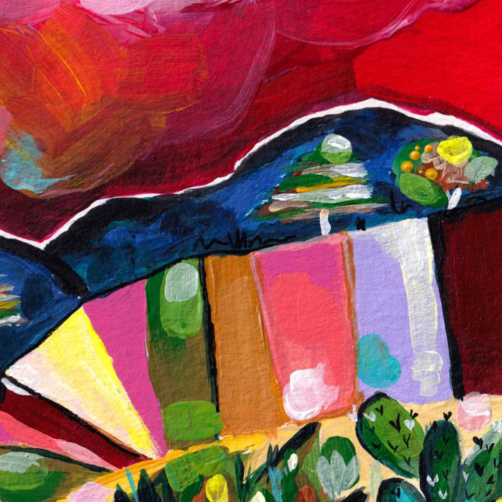 Vibrant Desert Landscape-by-Dirkie Nell-wall-art-print-canvas-poster-framed-Gioia