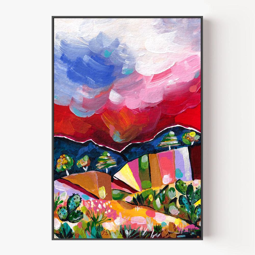 Vibrant Desert Landscape-by-Dirkie Nell-wall-art-print-canvas-poster-framed-Gioia