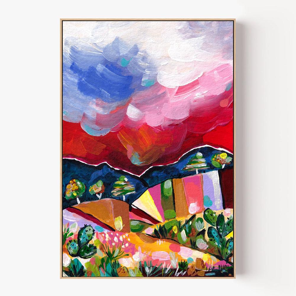Vibrant Desert Landscape-by-Dirkie Nell-wall-art-print-canvas-poster-framed-Gioia