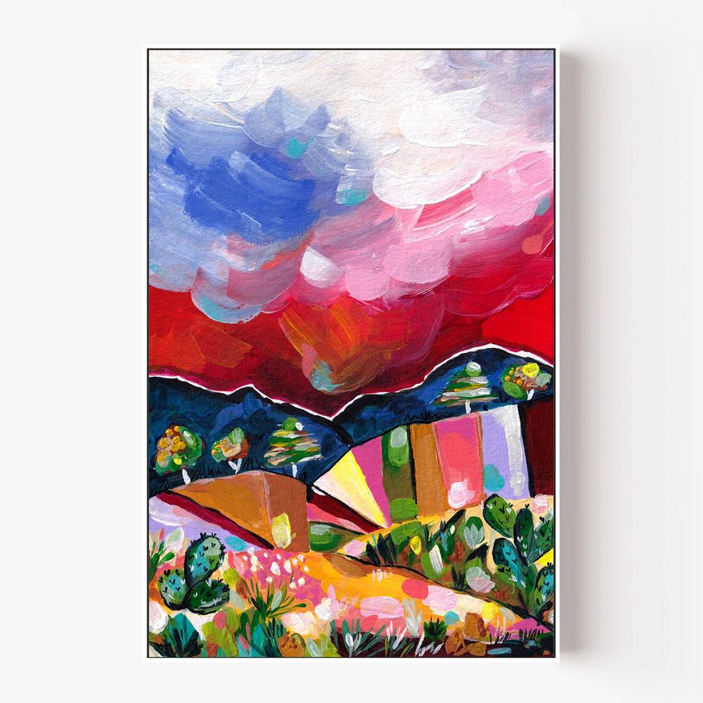 Vibrant Desert Landscape-by-Dirkie Nell-wall-art-print-canvas-poster-framed-Gioia