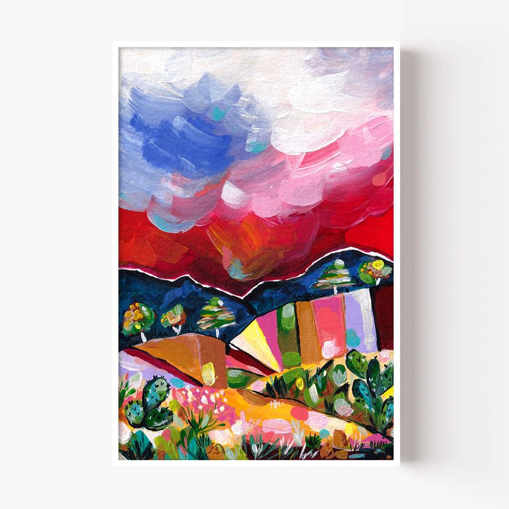 Vibrant Desert Landscape-by-Dirkie Nell-wall-art-print-canvas-poster-framed-Gioia