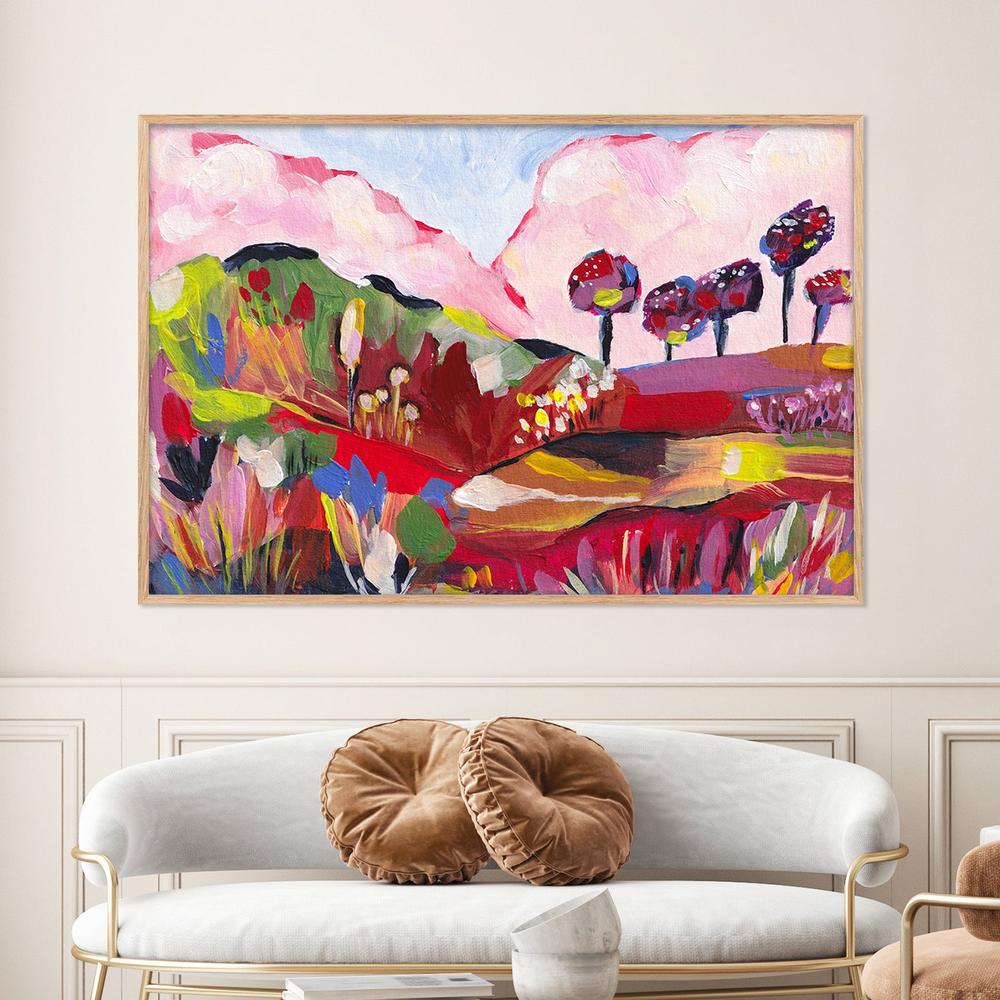 Vibrant Fantasy Landscape-by-Dirkie Nell-wall-art-print-canvas-poster-framed-Gioia