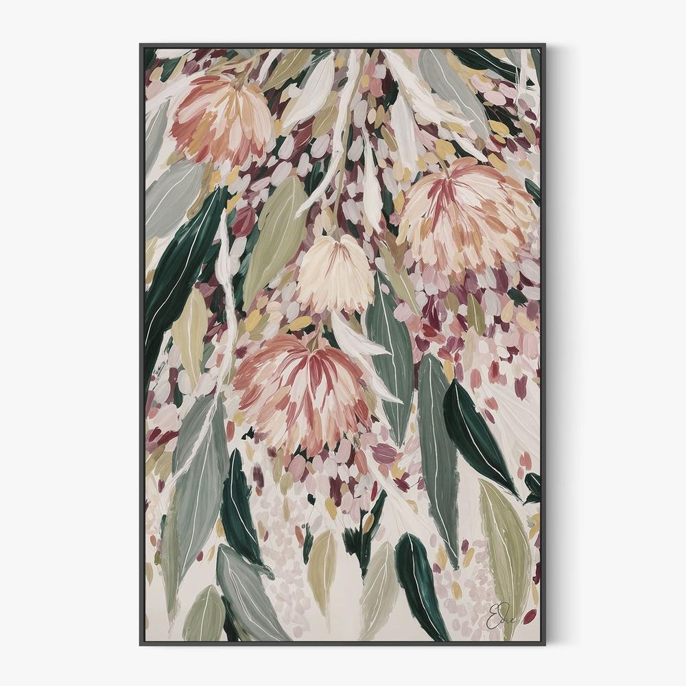 Vibrant Floral Cascade, Style A-by-Edie-wall-art-print-canvas-poster-framed-Gioia