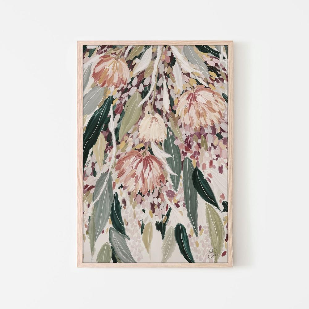 Vibrant Floral Cascade, Style A-by-Edie-wall-art-print-canvas-poster-framed-Gioia