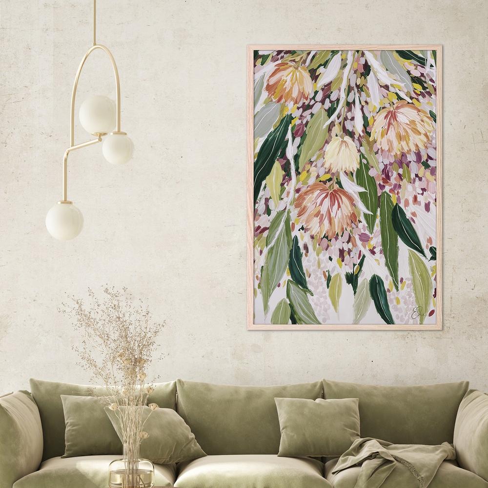 Vibrant Floral Cascade, Style B-by-Edie-wall-art-print-canvas-poster-framed-Gioia