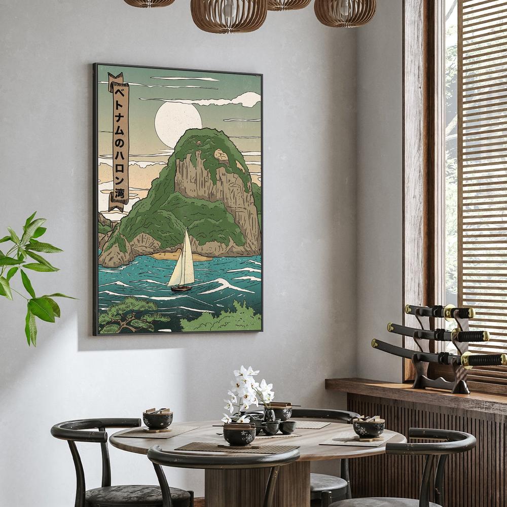 Vietnam Halong Bay Sailing-by-Nicholas-wall-art-print-canvas-poster-framed-Gioia