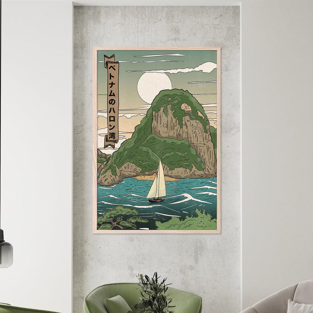 Vietnam Halong Bay Sailing-by-Nicholas-wall-art-print-canvas-poster-framed-Gioia