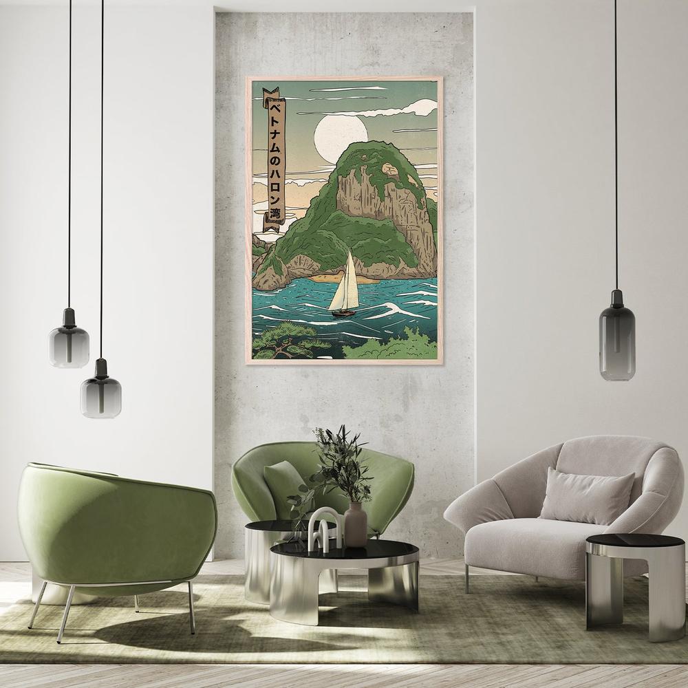 Vietnam Halong Bay Sailing-by-Nicholas-wall-art-print-canvas-poster-framed-Gioia