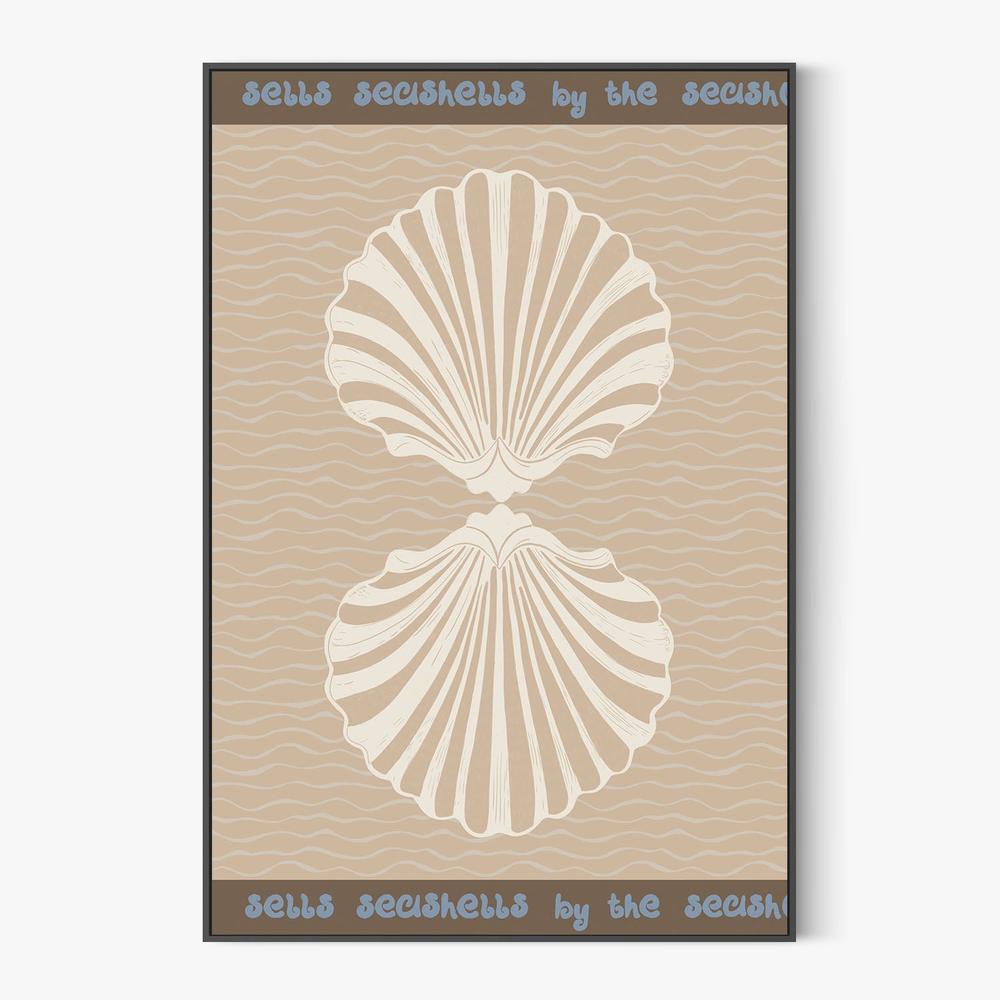 Vintage Coastal Seashells-by-Radhika Modi-wall-art-print-canvas-poster-framed-Gioia