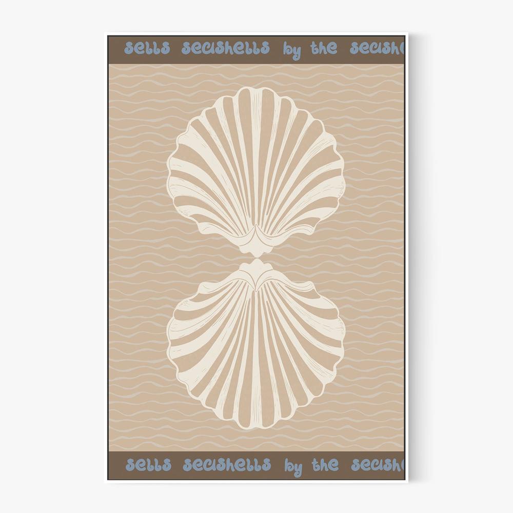 Vintage Coastal Seashells-by-Radhika Modi-wall-art-print-canvas-poster-framed-Gioia