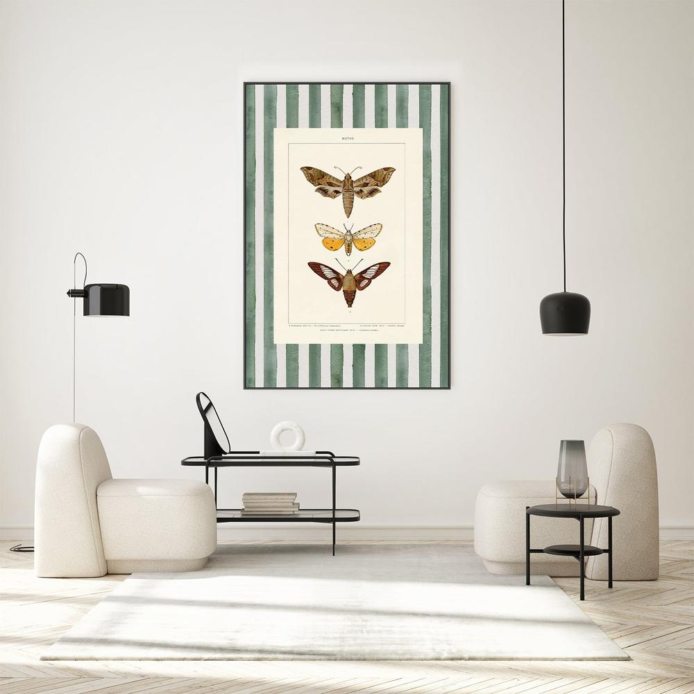 Vintage Moths Stripe, Style A-by-Wild Apple Portfolio-wall-art-print-canvas-poster-framed-Gioia