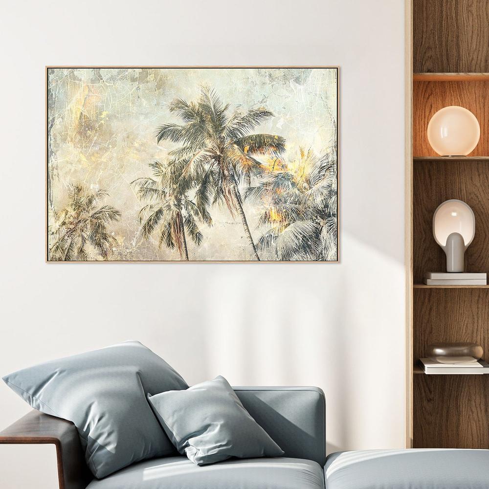 wall-art-print-canvas-poster-framed-Vintage Palm Trees-2