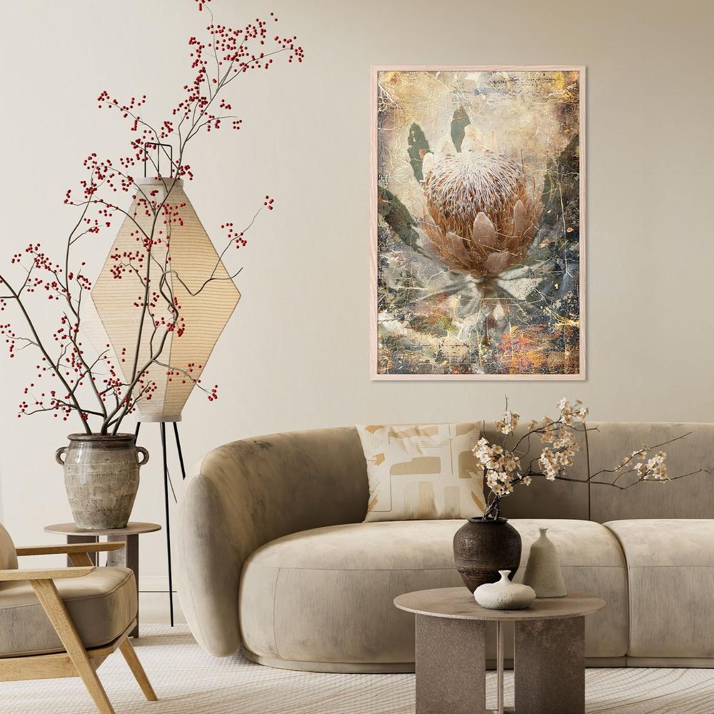 wall-art-print-canvas-poster-framed-Vintage Protea Bloom-8