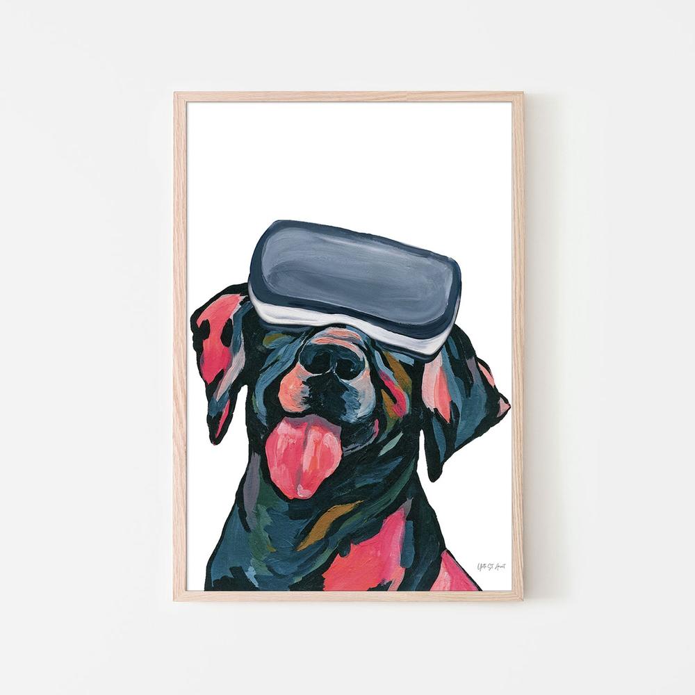 VR Labrador-by-Yvette St. Amant-wall-art-print-canvas-poster-framed-Gioia