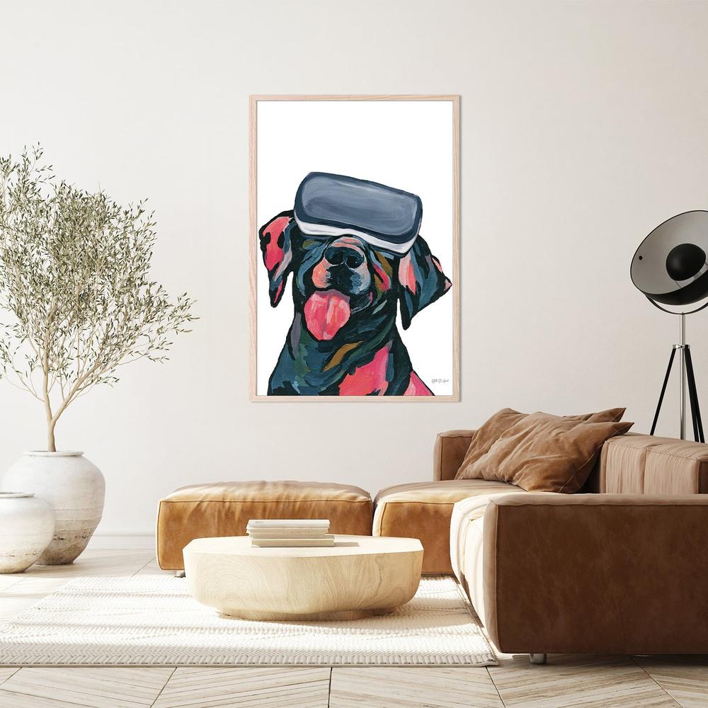 VR Labrador-by-Yvette St. Amant-wall-art-print-canvas-poster-framed-Gioia