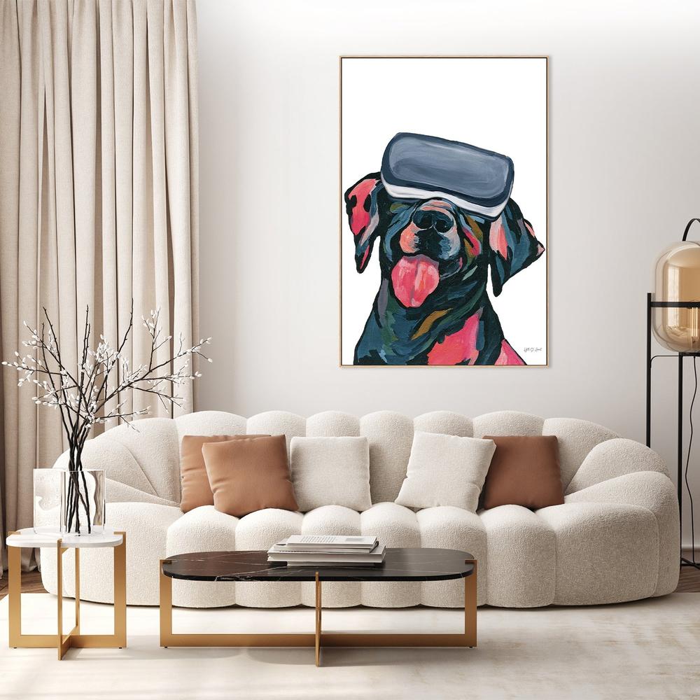 VR Labrador-by-Yvette St. Amant-wall-art-print-canvas-poster-framed-Gioia