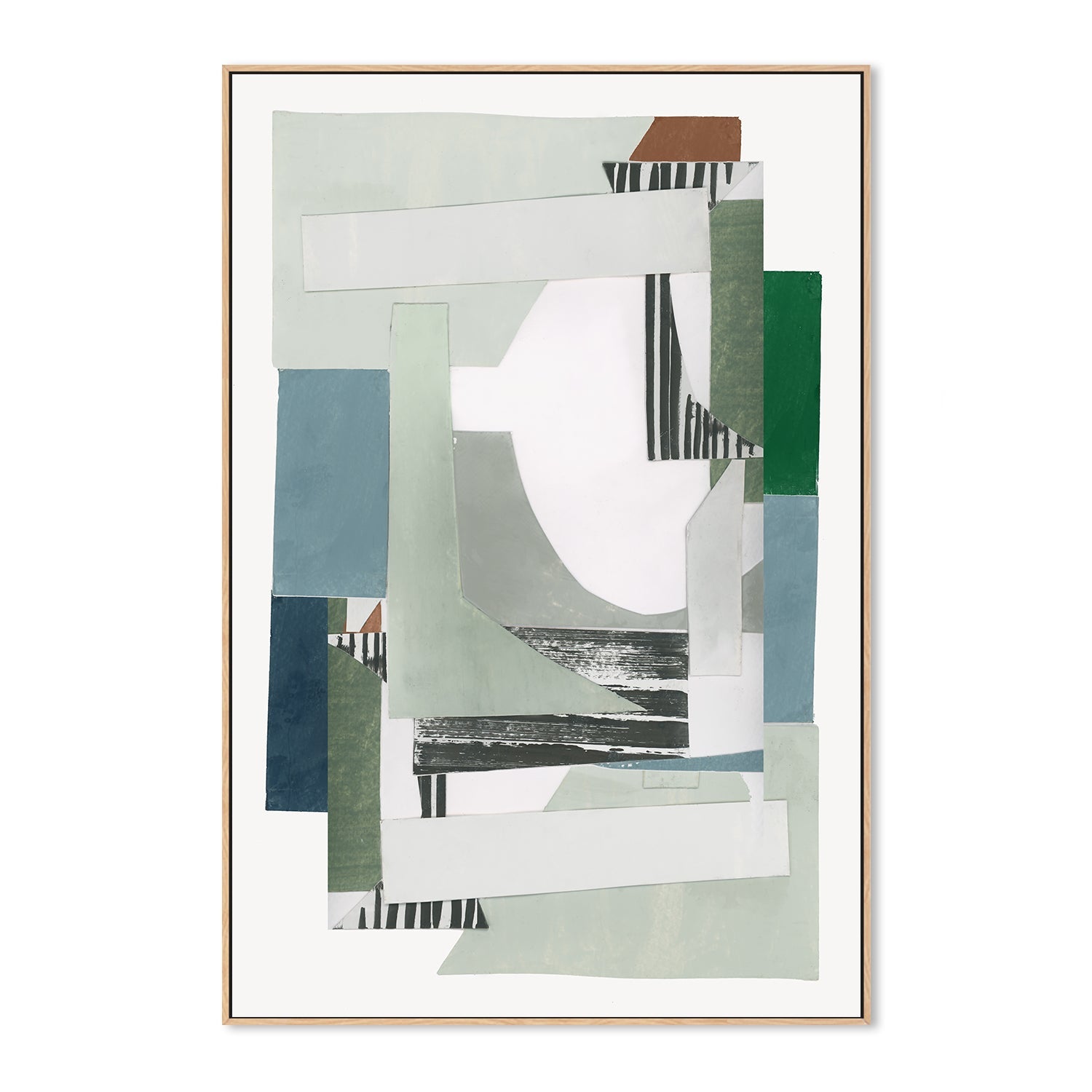 wall-art-print-canvas-poster-framed-A Blue Green Abstract Jugs ,Style B, By Cartissi , By cartissi-4