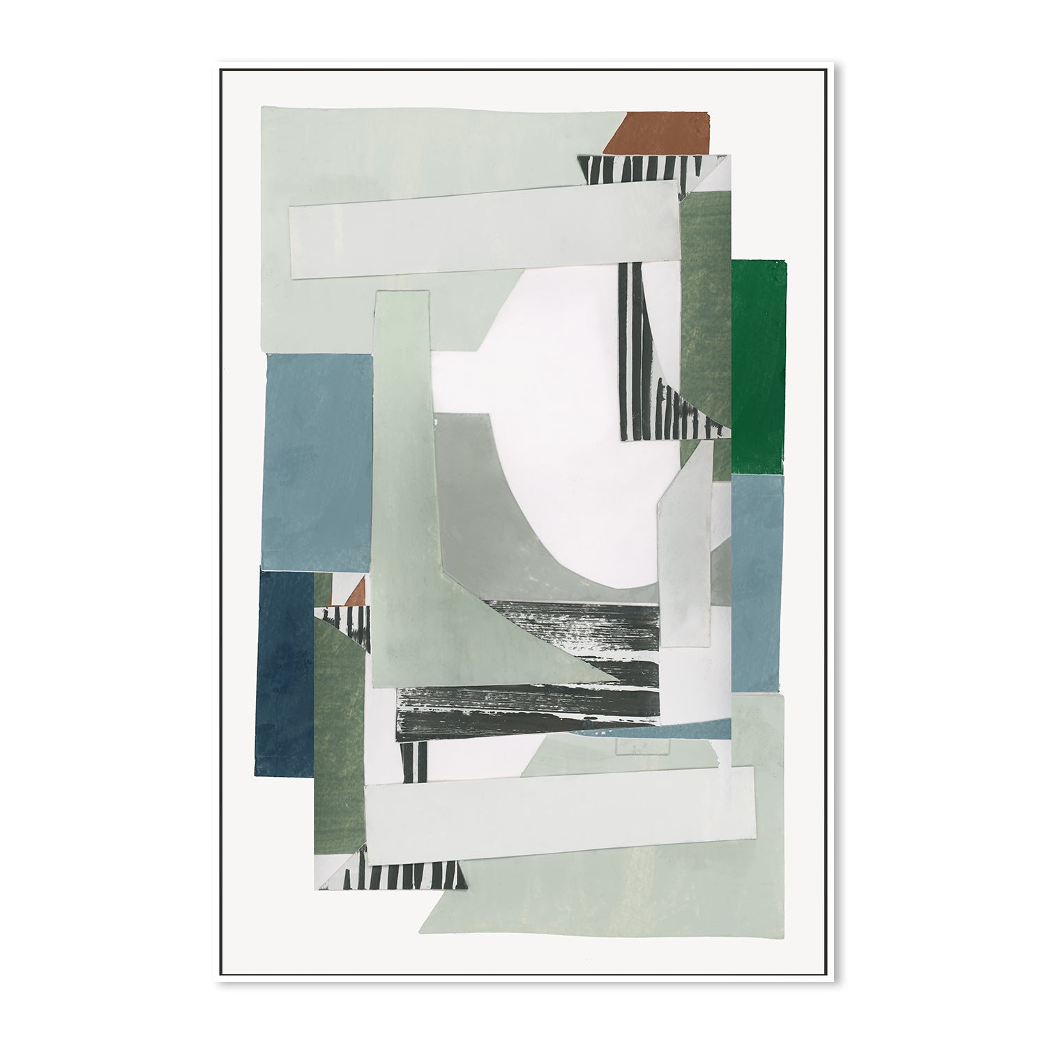 wall-art-print-canvas-poster-framed-A Blue Green Abstract Jugs ,Style B, By Cartissi , By cartissi-5