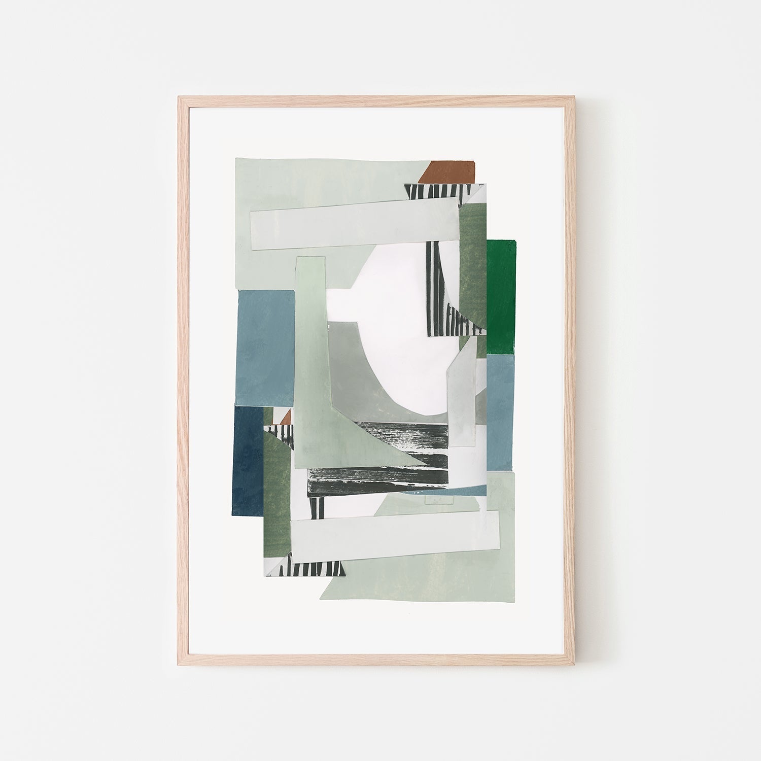 wall-art-print-canvas-poster-framed-A Blue Green Abstract Jugs ,Style B, By Cartissi , By cartissi-6