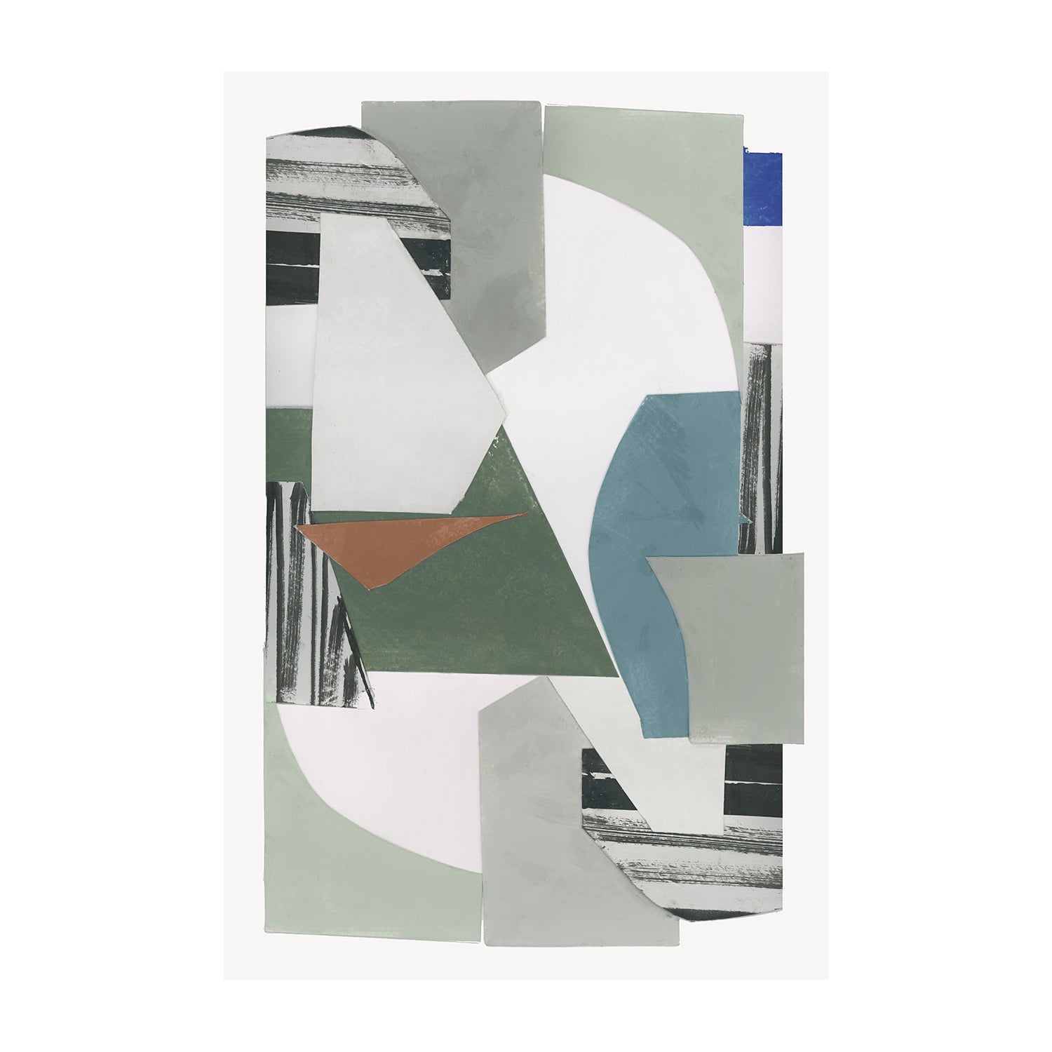 wall-art-print-canvas-poster-framed-A Blue Green Abstract Jugs , Style C, By Cartissi , By cartissi-1