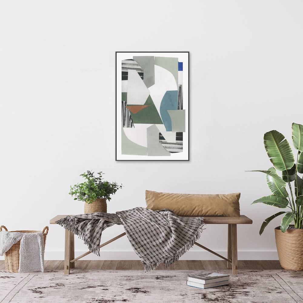 wall-art-print-canvas-poster-framed-A Blue Green Abstract Jugs , Style C, By Cartissi , By cartissi-2