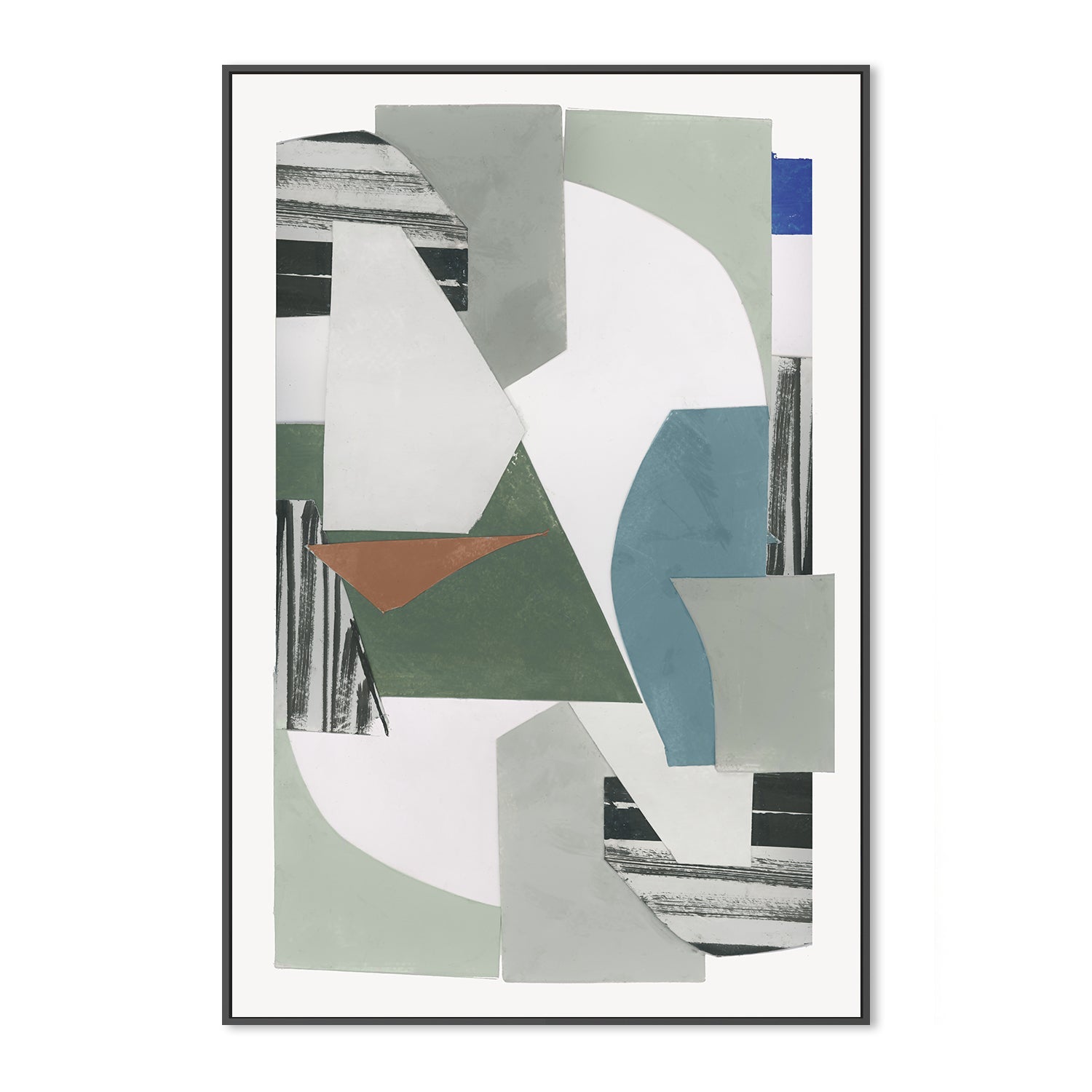 wall-art-print-canvas-poster-framed-A Blue Green Abstract Jugs , Style C, By Cartissi , By cartissi-3