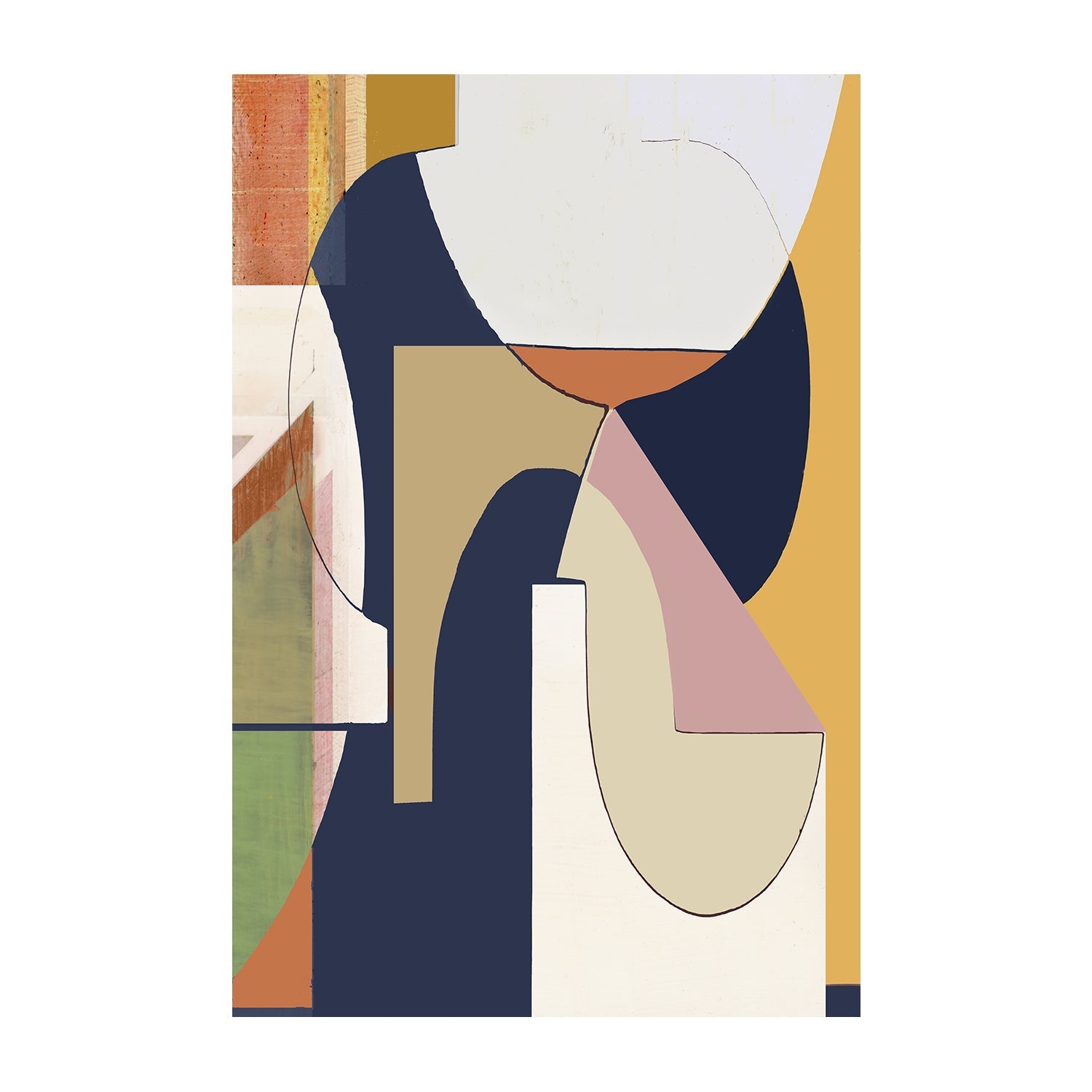 wall-art-print-canvas-poster-framed-A Burgandy Abstract , Style A, By Cartissi , By cartissi , By cartissi-1