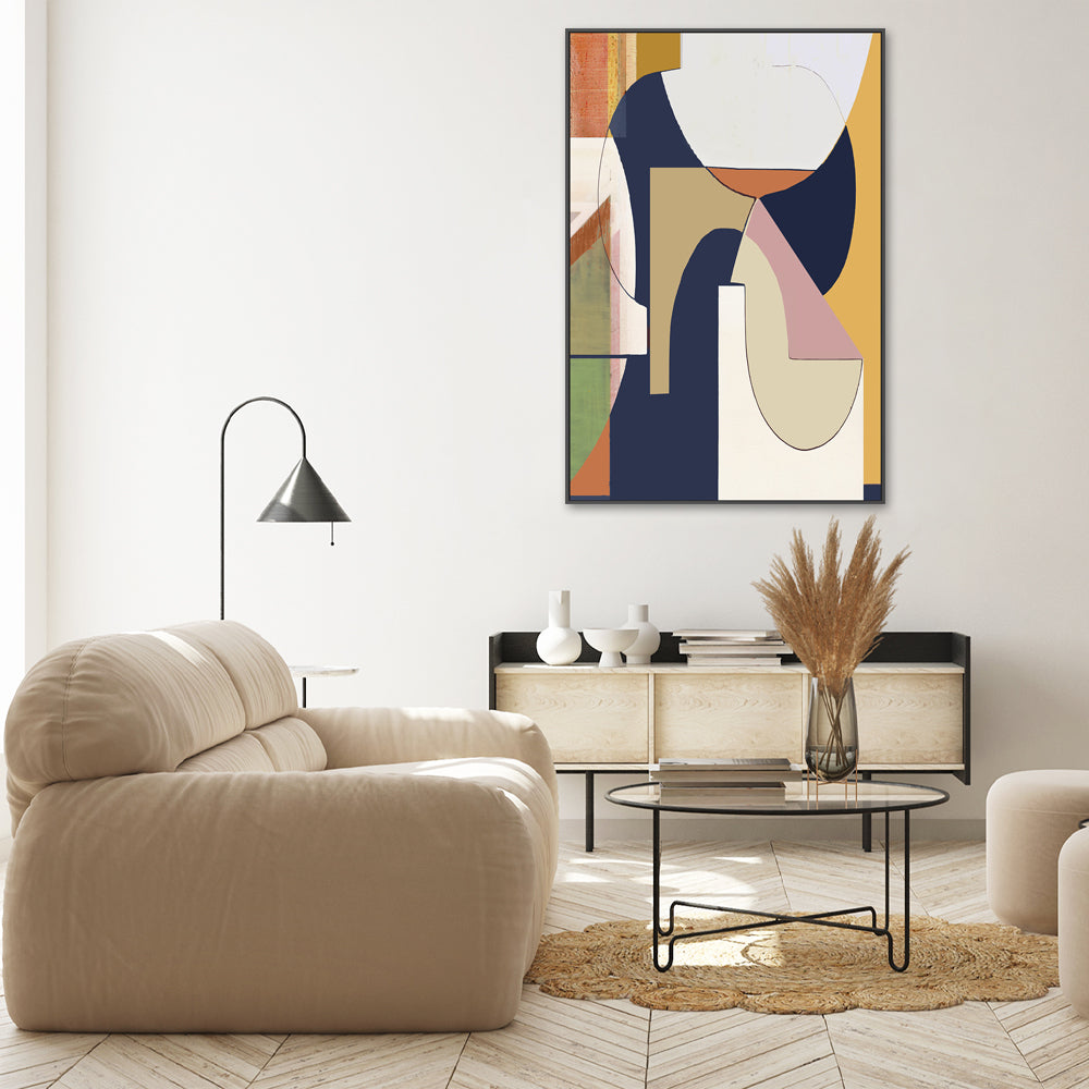 wall-art-print-canvas-poster-framed-A Burgandy Abstract , Style A, By Cartissi , By cartissi , By cartissi-2