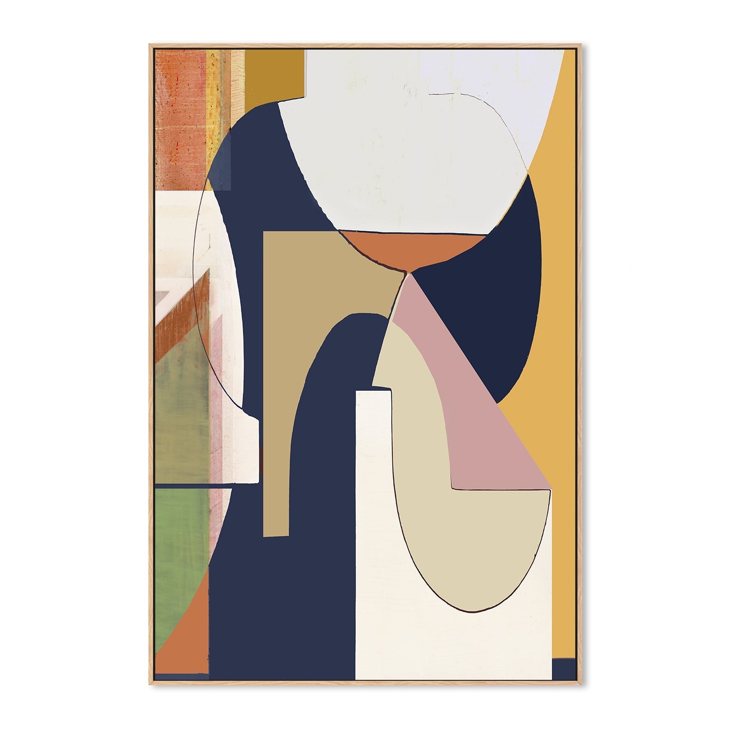 wall-art-print-canvas-poster-framed-A Burgandy Abstract , Style A, By Cartissi , By cartissi , By cartissi-4
