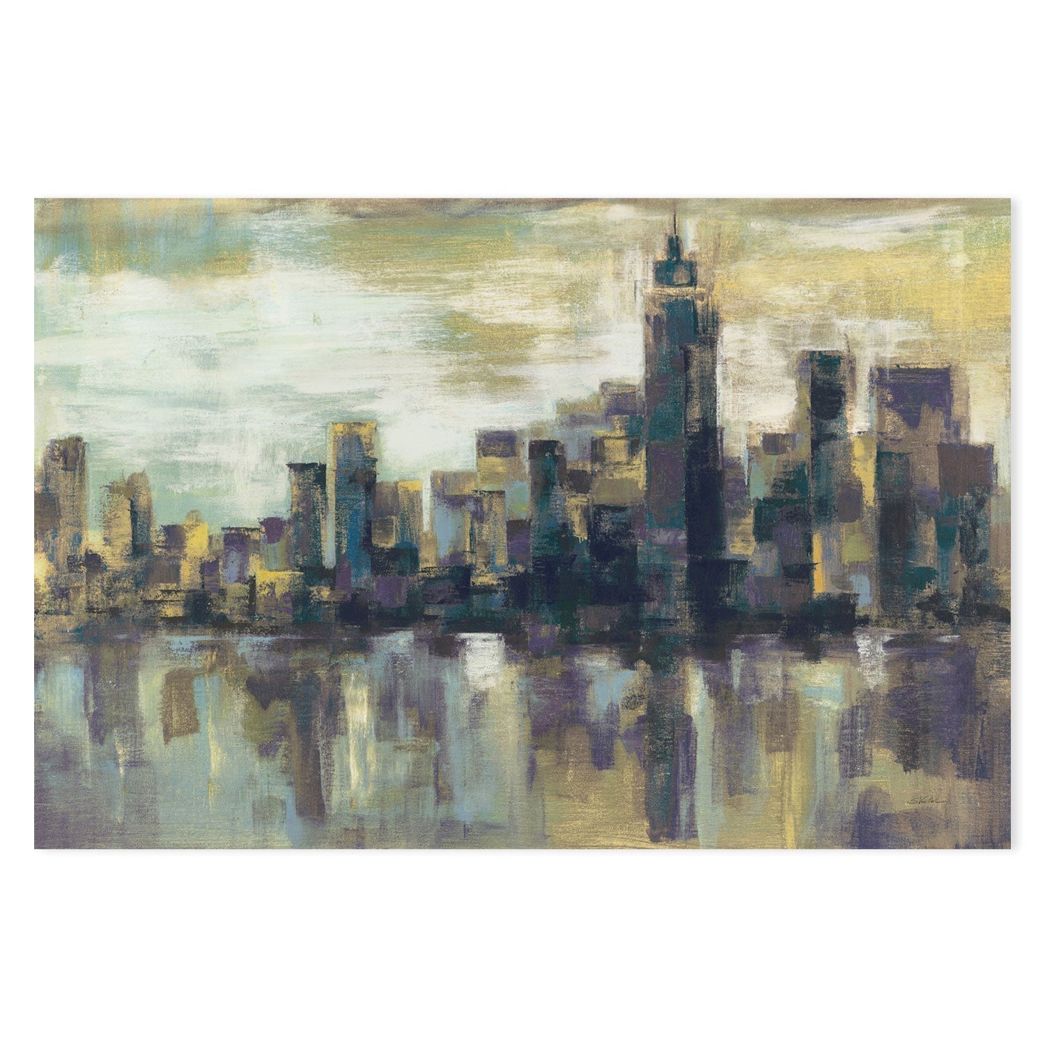 wall-art-print-canvas-poster-framed-A Colorful Day in Manhattan-by-Silvia Vassileva-Gioia Wall Art