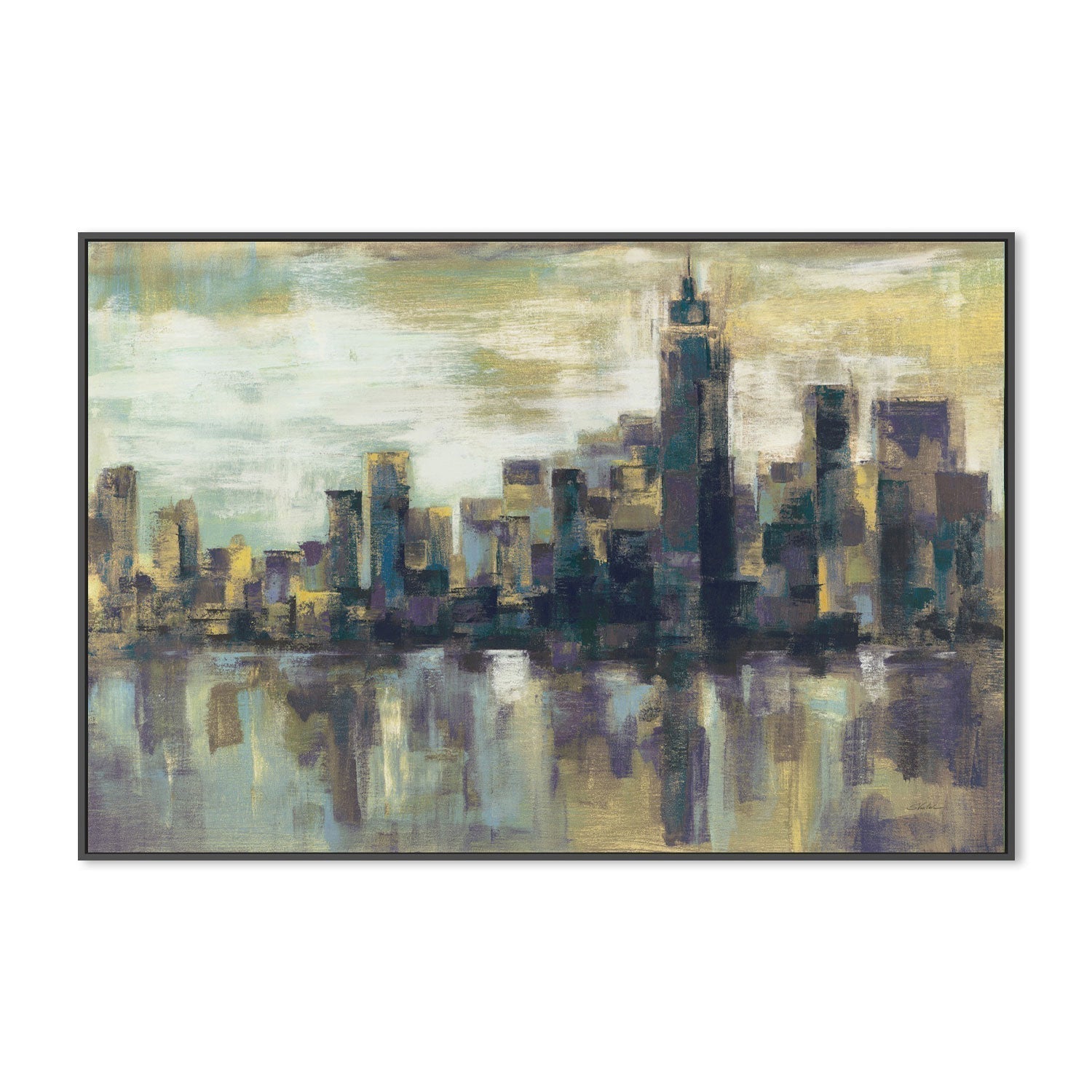 wall-art-print-canvas-poster-framed-A Colorful Day in Manhattan-by-Silvia Vassileva-Gioia Wall Art