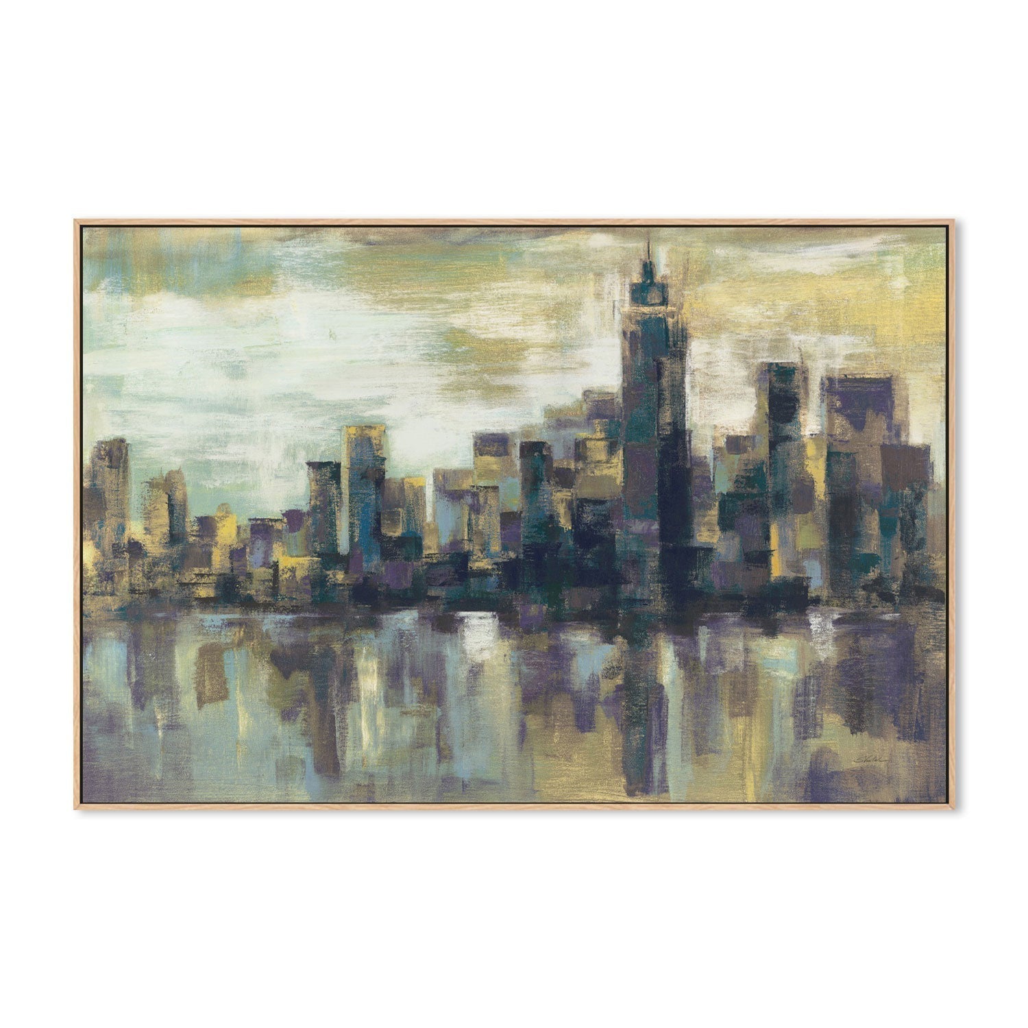 wall-art-print-canvas-poster-framed-A Colorful Day in Manhattan-by-Silvia Vassileva-Gioia Wall Art