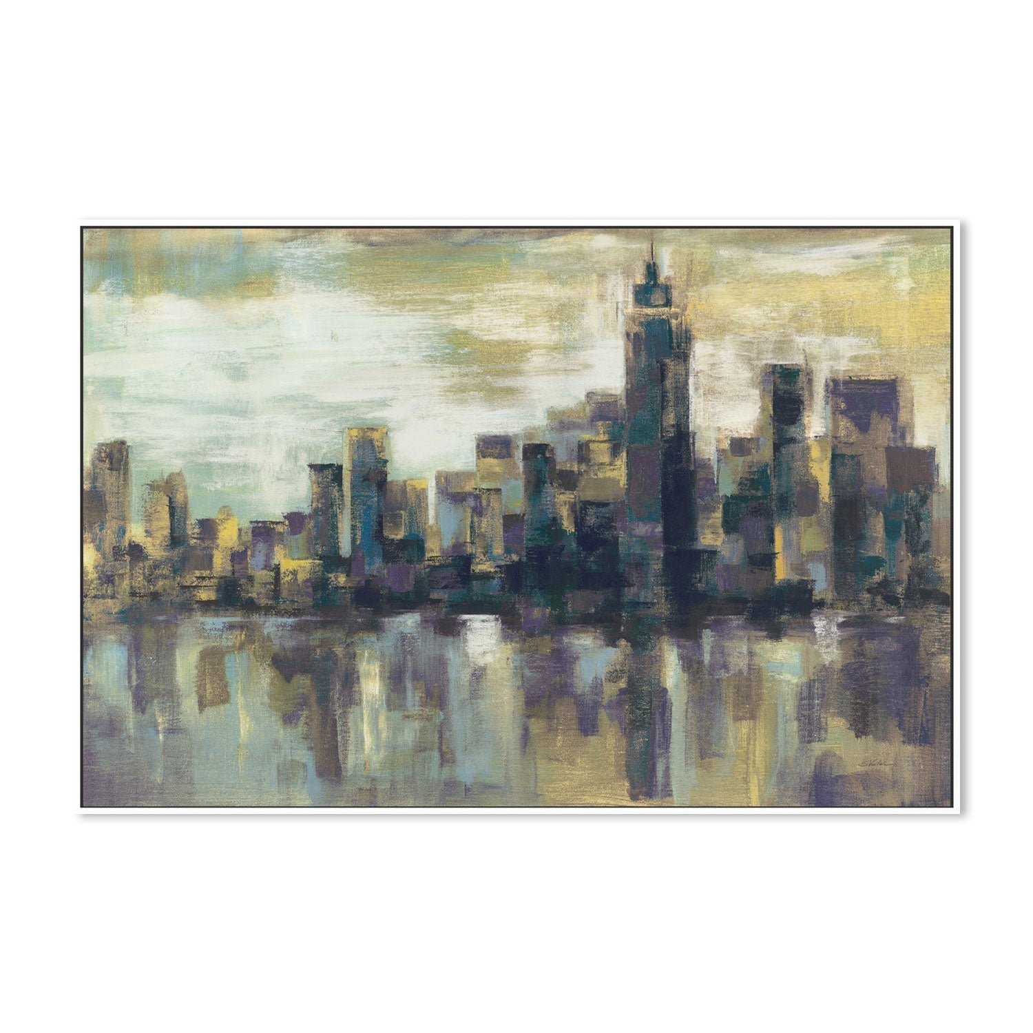 wall-art-print-canvas-poster-framed-A Colorful Day in Manhattan-by-Silvia Vassileva-Gioia Wall Art