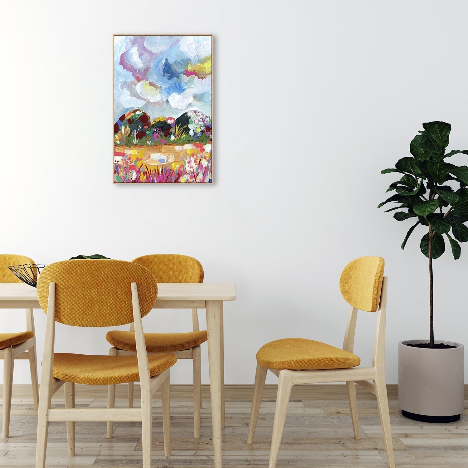 wall-art-print-canvas-poster-framed-A Field Of Wild Flowers Dotted With Poppies-by-Lia Nell-Gioia Wall Art