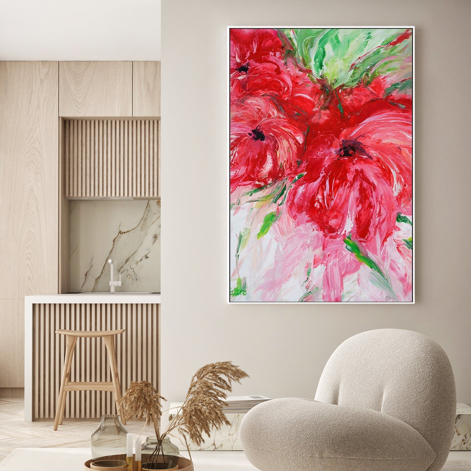 wall-art-print-canvas-poster-framed-A Garden Full Of Love , By Françoise Wattré-2