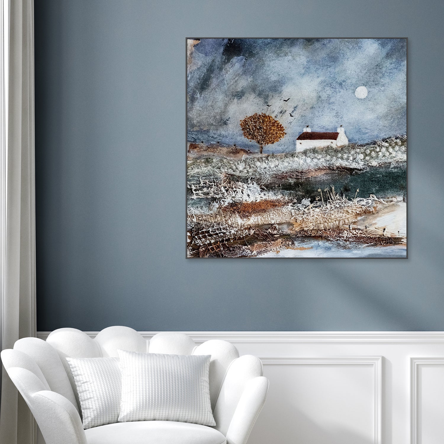 wall-art-print-canvas-poster-framed-A Gathering At Dusk , By Louise O'Hara-2