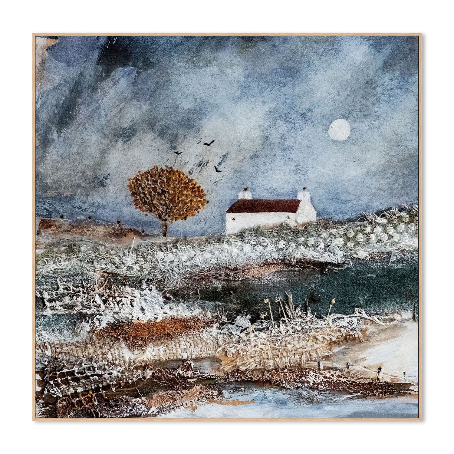 wall-art-print-canvas-poster-framed-A Gathering At Dusk , By Louise O'Hara-4